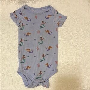 Kyte BABY Mermaid Print Bodysuit - Lavender